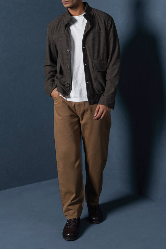 COFFEE MOCKNECK CARDIGAN