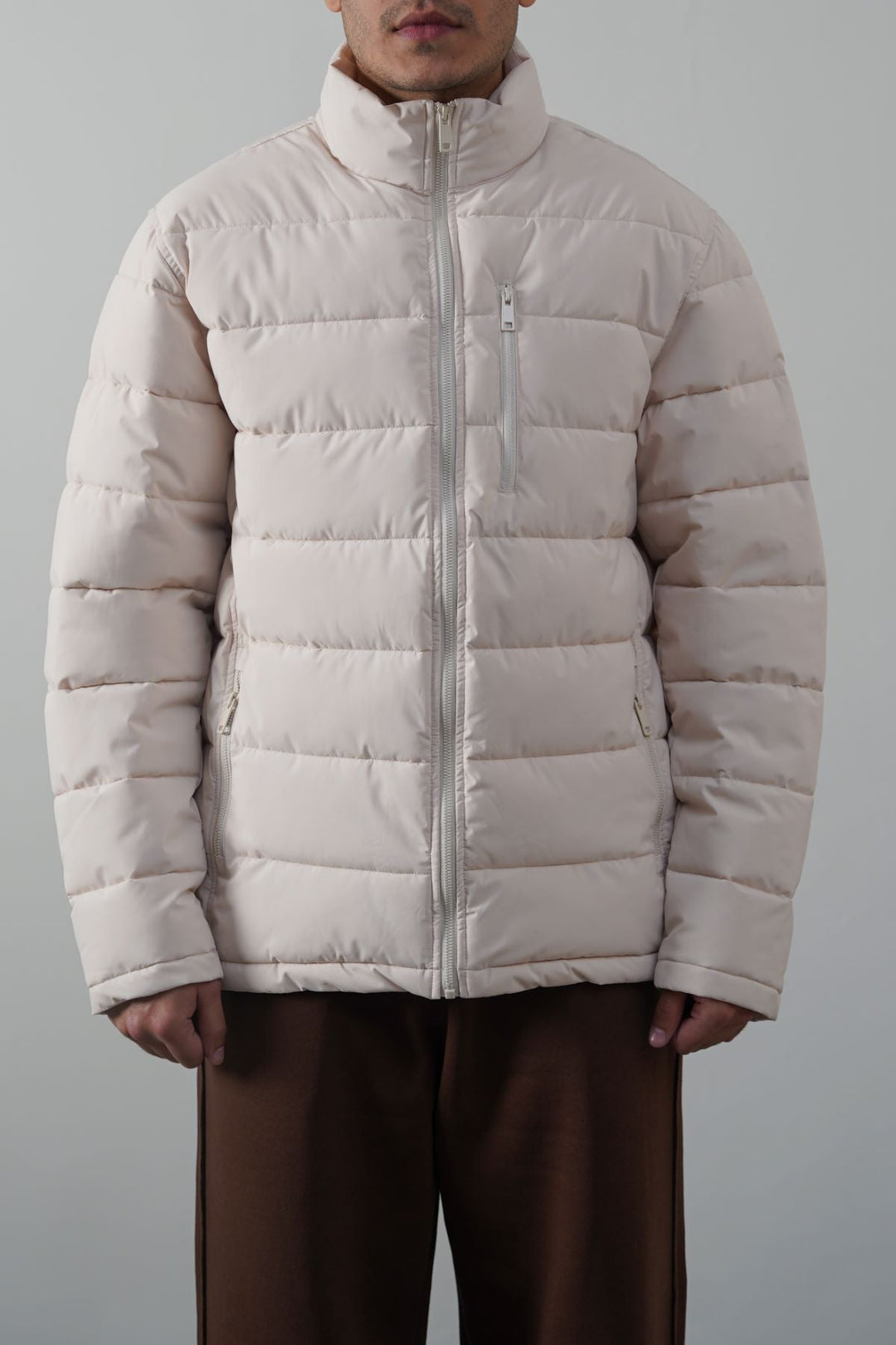 BEIGE EVERYDAY PUFFER JACKET