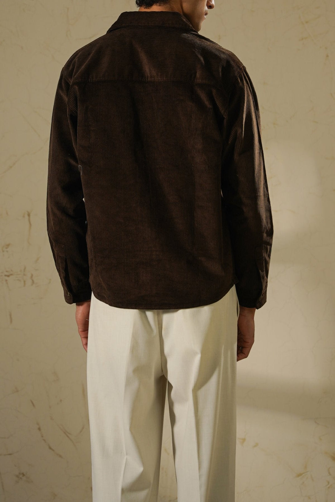 COFFEE LIGHT CORDUROY SHACKET