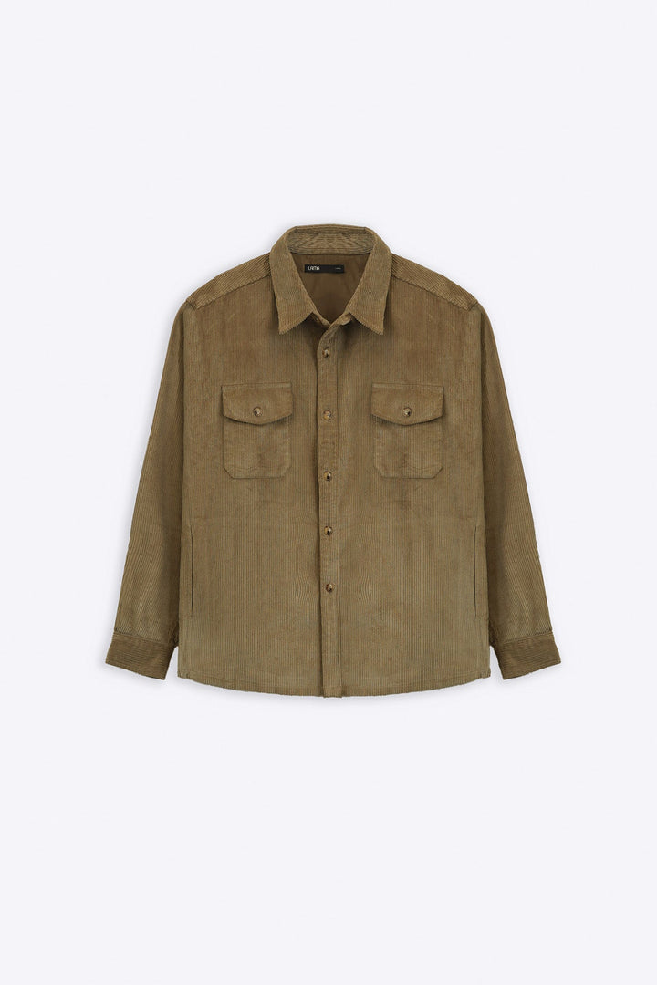 KHAKI LIGHT CORDUROY SHACKET