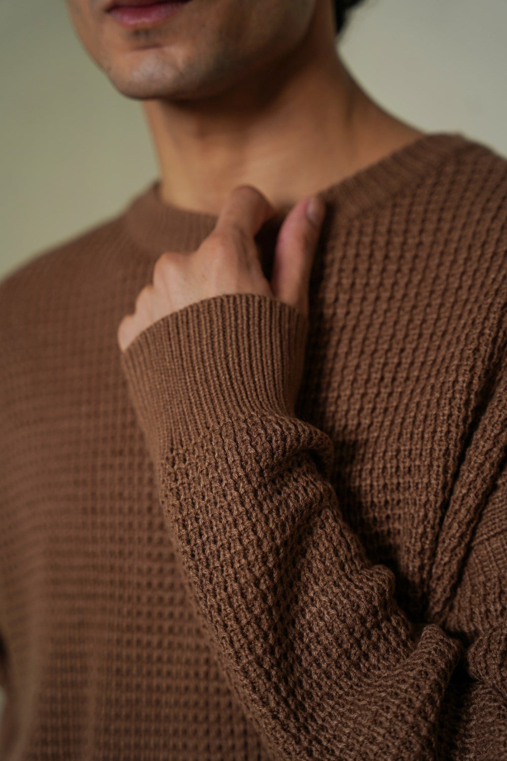 BROWN FISHERMAN SWEATER