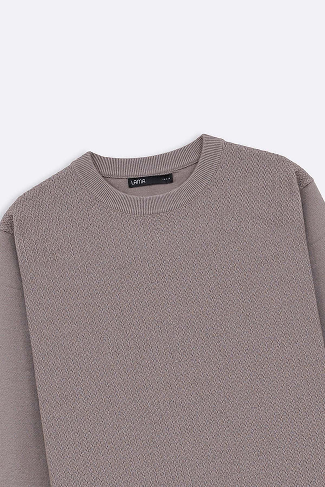 BEIGE CREW NECK SWEATER