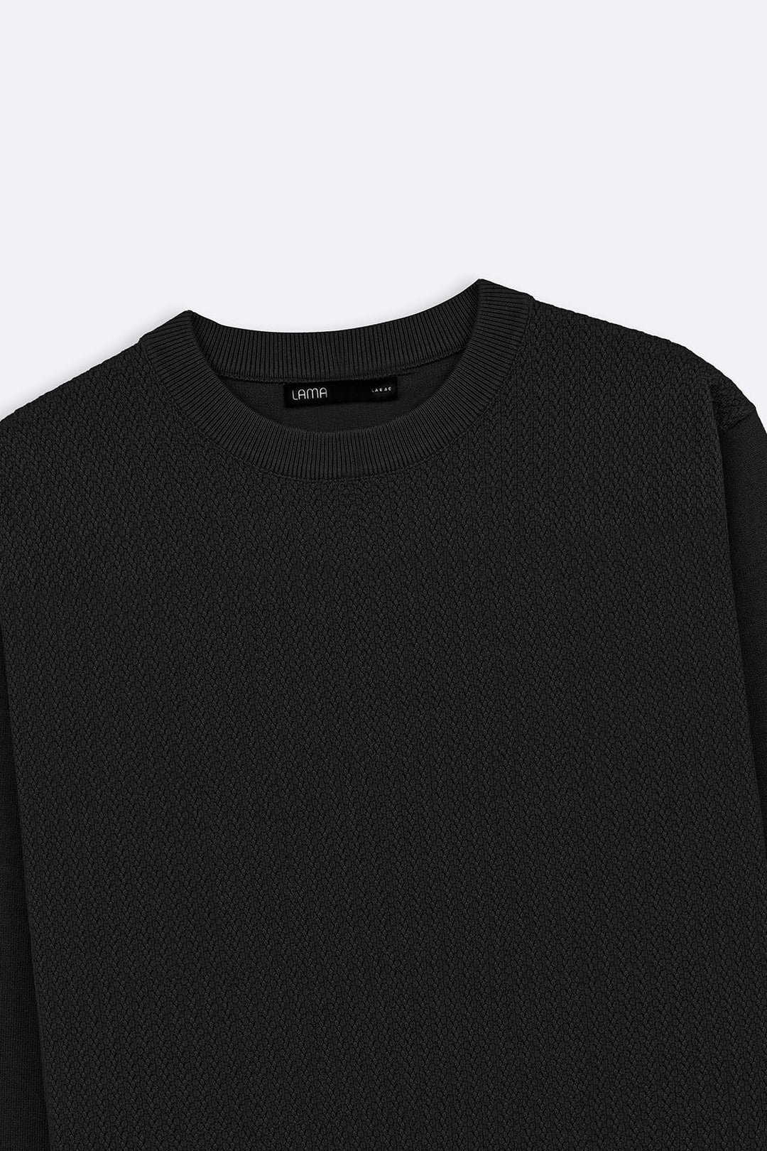 BLACK CREW NECK SWEATER