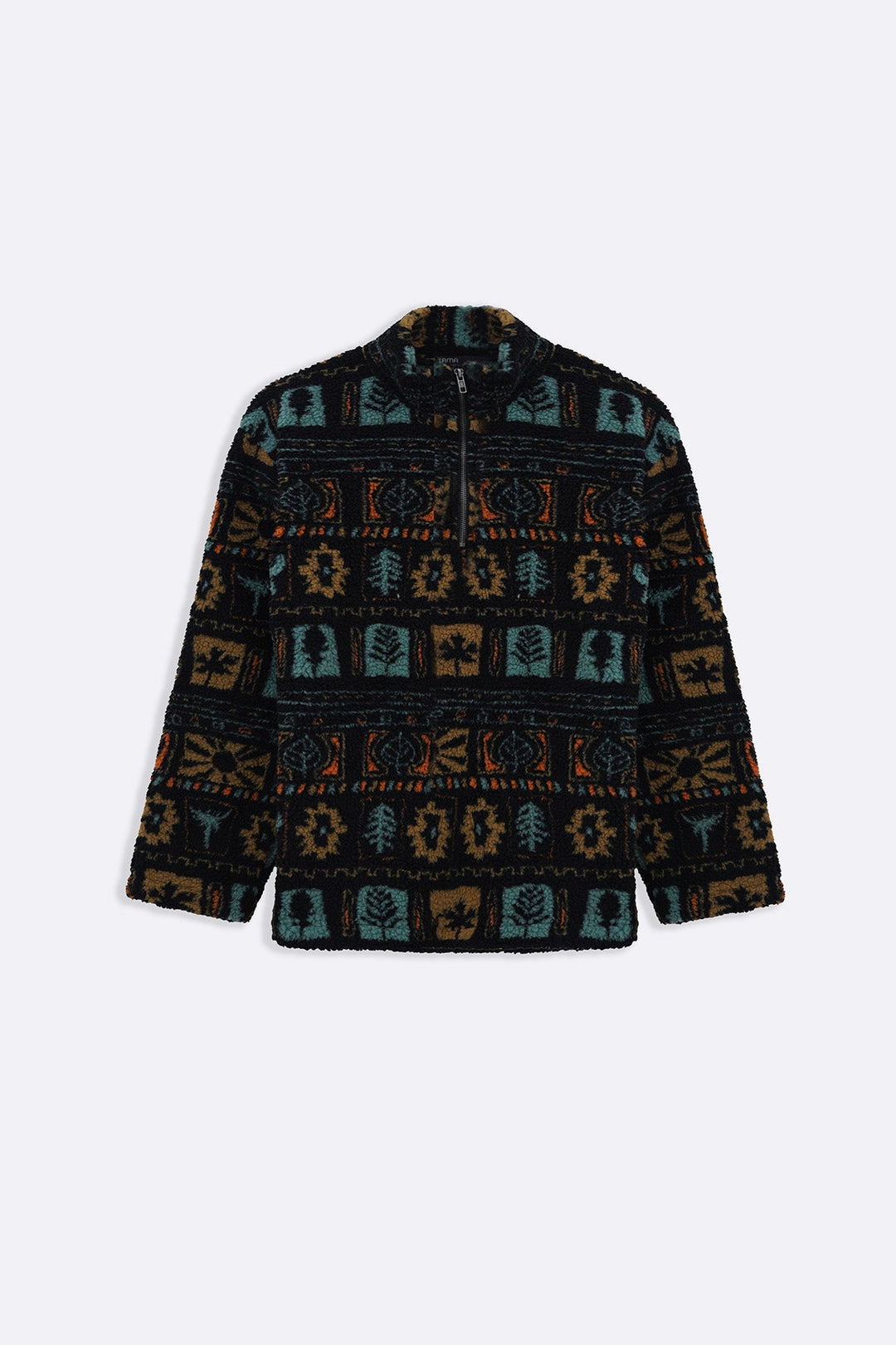 BLACK AZTEC SHERPA PULLOVER