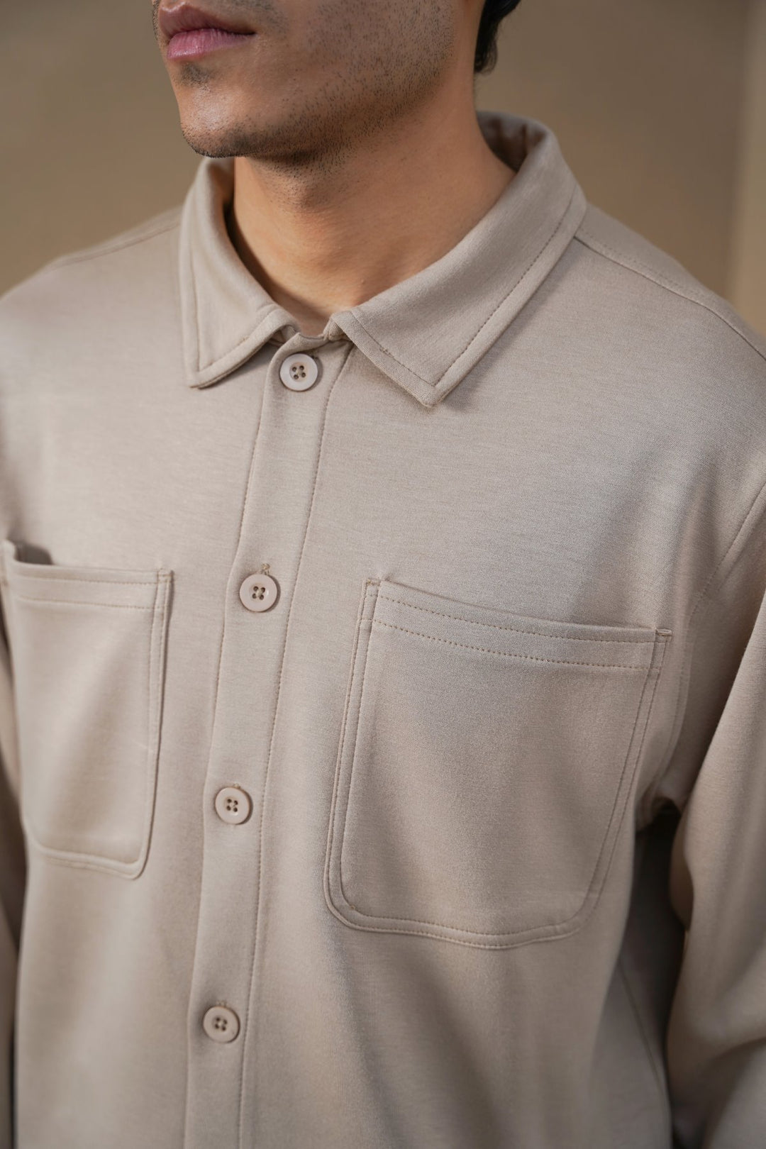 KHAKI CLASSIC SHACKET