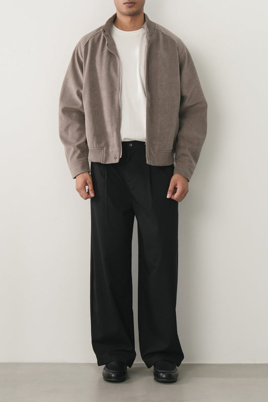PLEATED BARREL PANTS