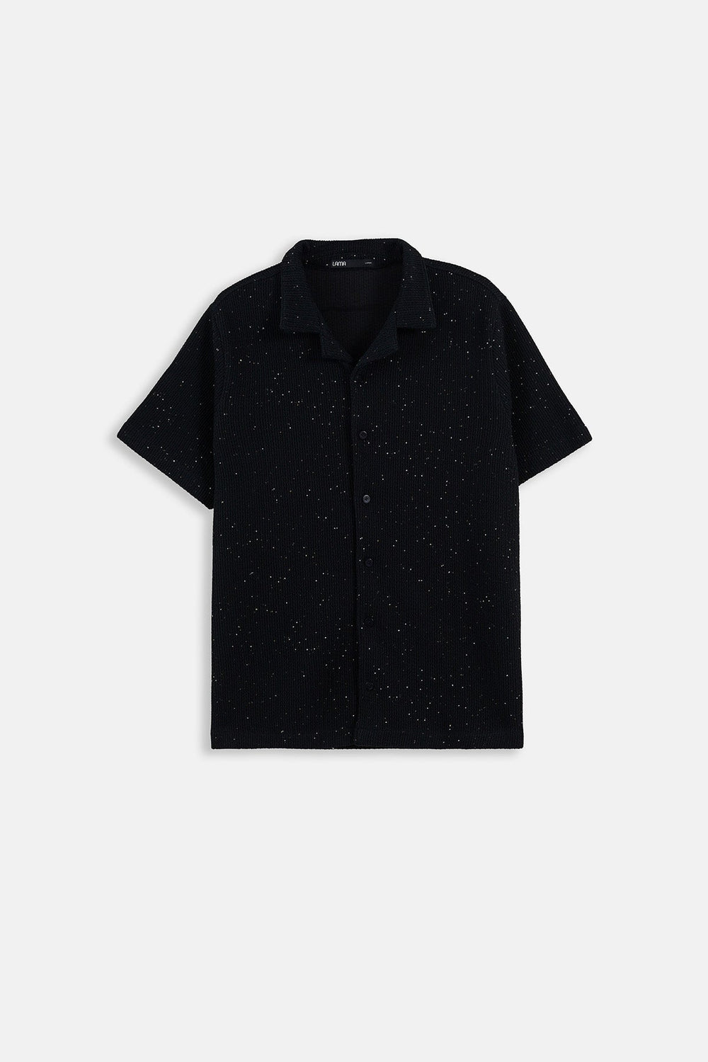 BLACK-COASTAL FLECK COLLARED SHIRT