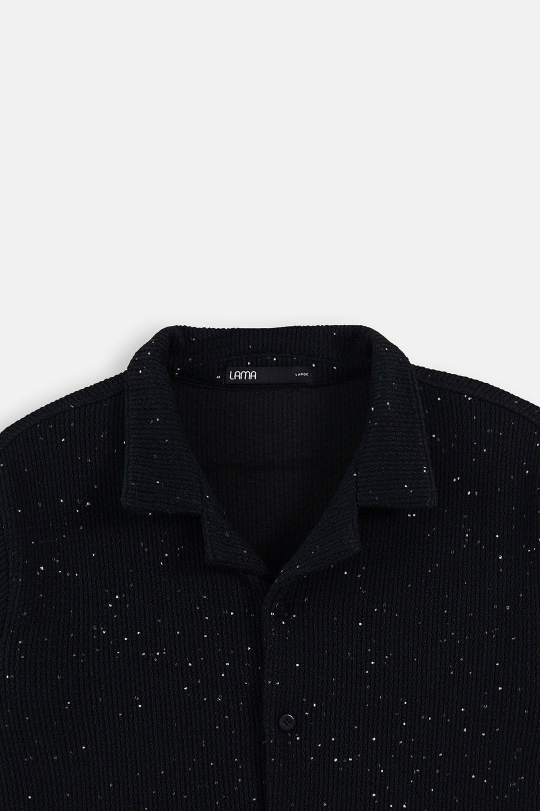 BLACK-COASTAL FLECK COLLARED SHIRT