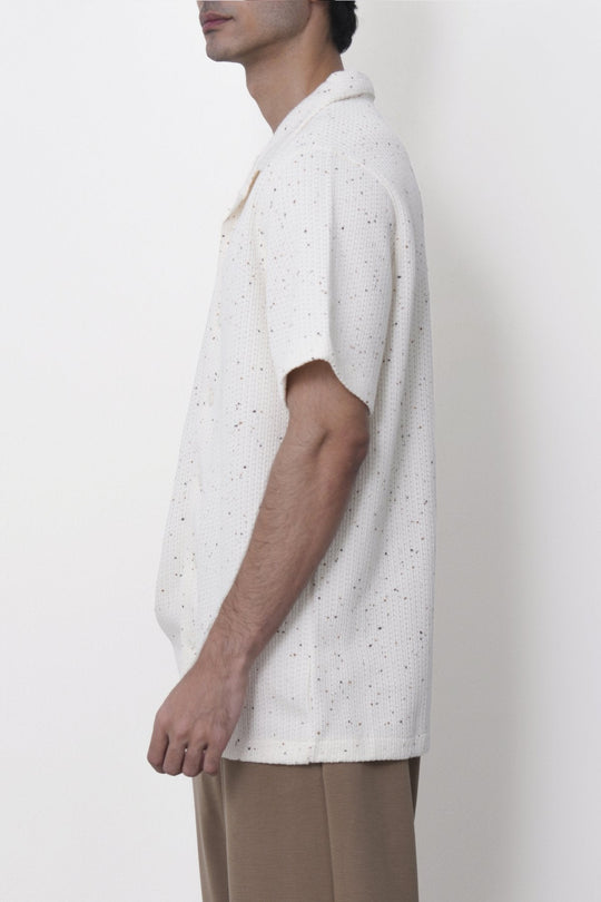 IVORY-COASTAL FLECK COLLARED SHIRT