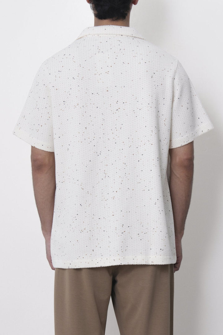 IVORY-COASTAL FLECK COLLARED SHIRT