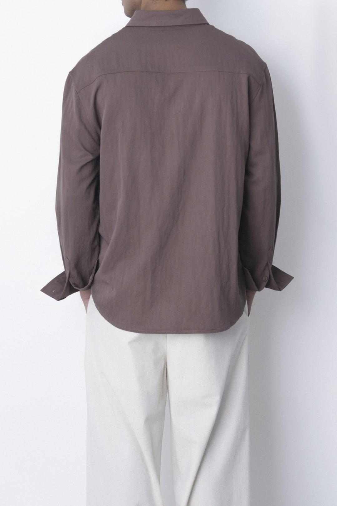 BROWN-RELAXED TWILL SHIRT