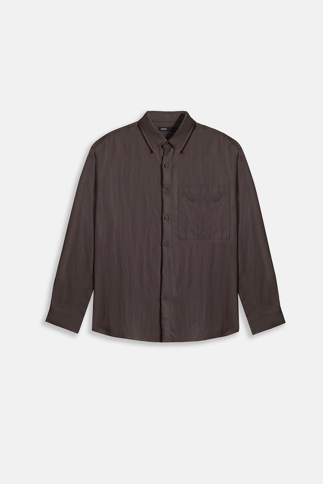 BROWN-RELAXED TWILL SHIRT