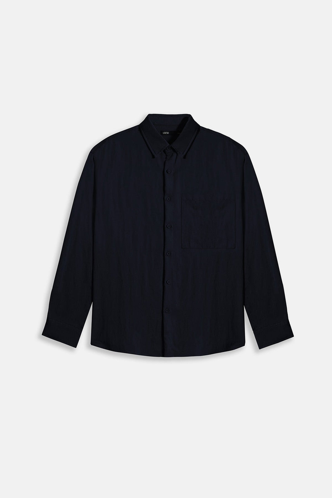 NAVY-RELAXED TWILL SHIRT