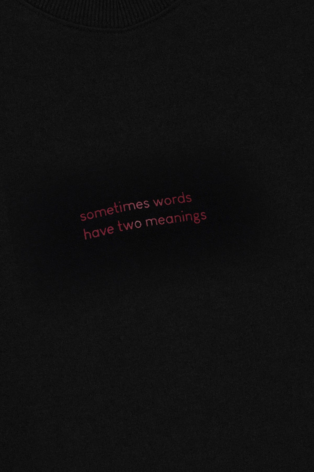 BLACK-WORDS HAVE TWO MEANINGS TEE