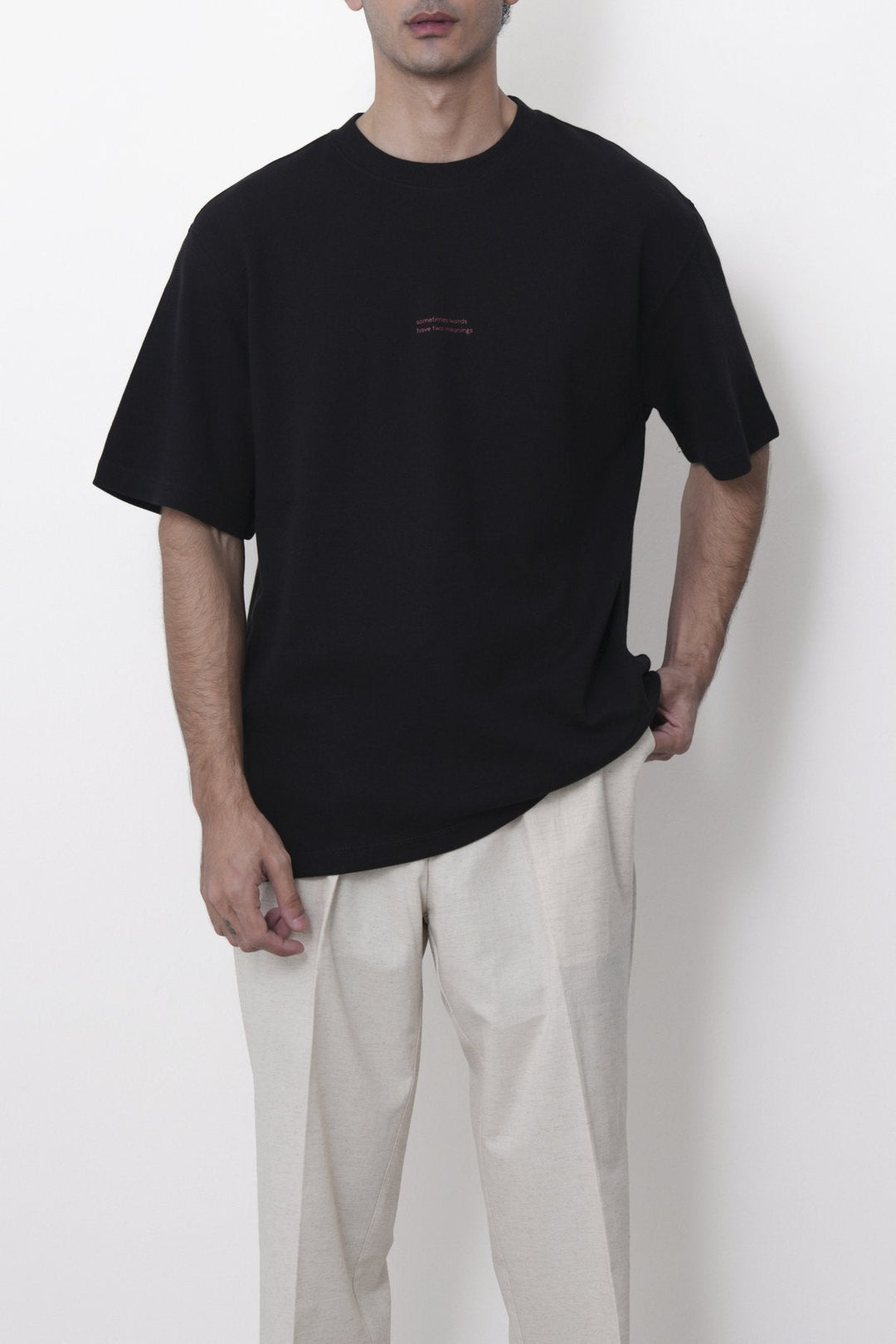 BLACK-WORDS HAVE TWO MEANINGS TEE