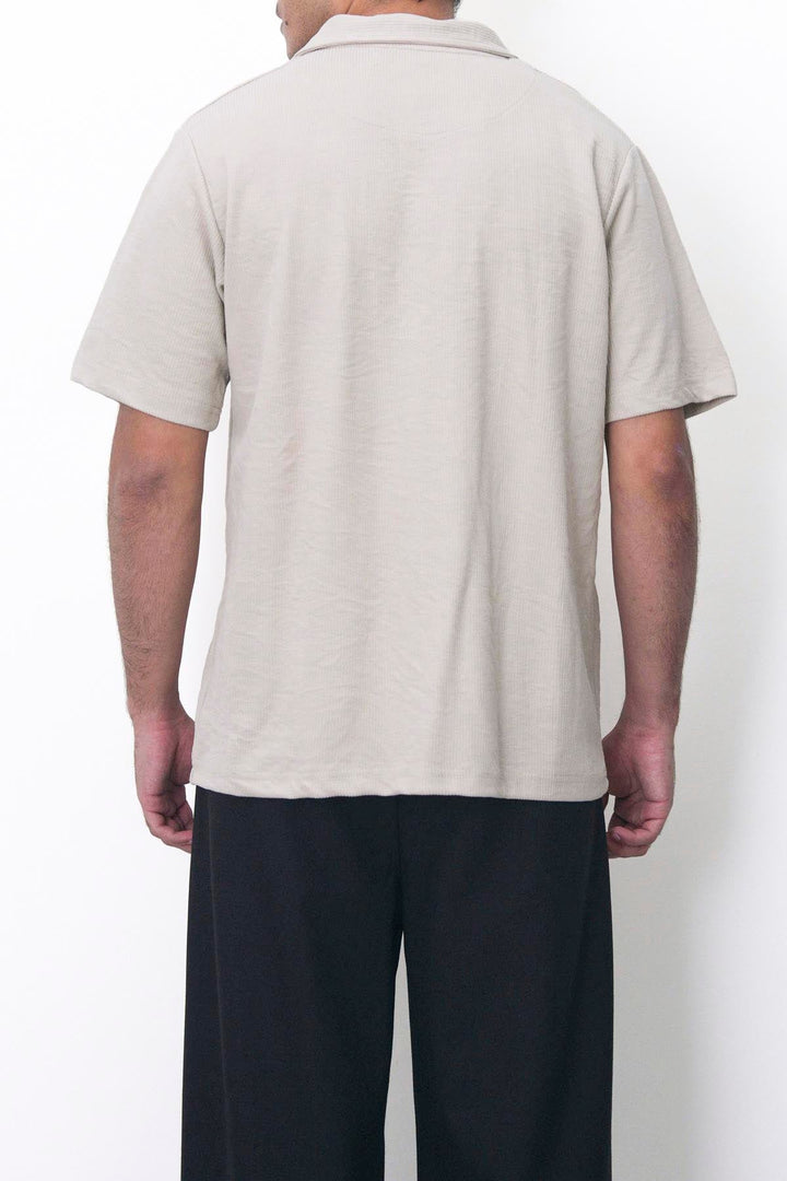 SAND TEXTURED WEEKEND SHIRT
