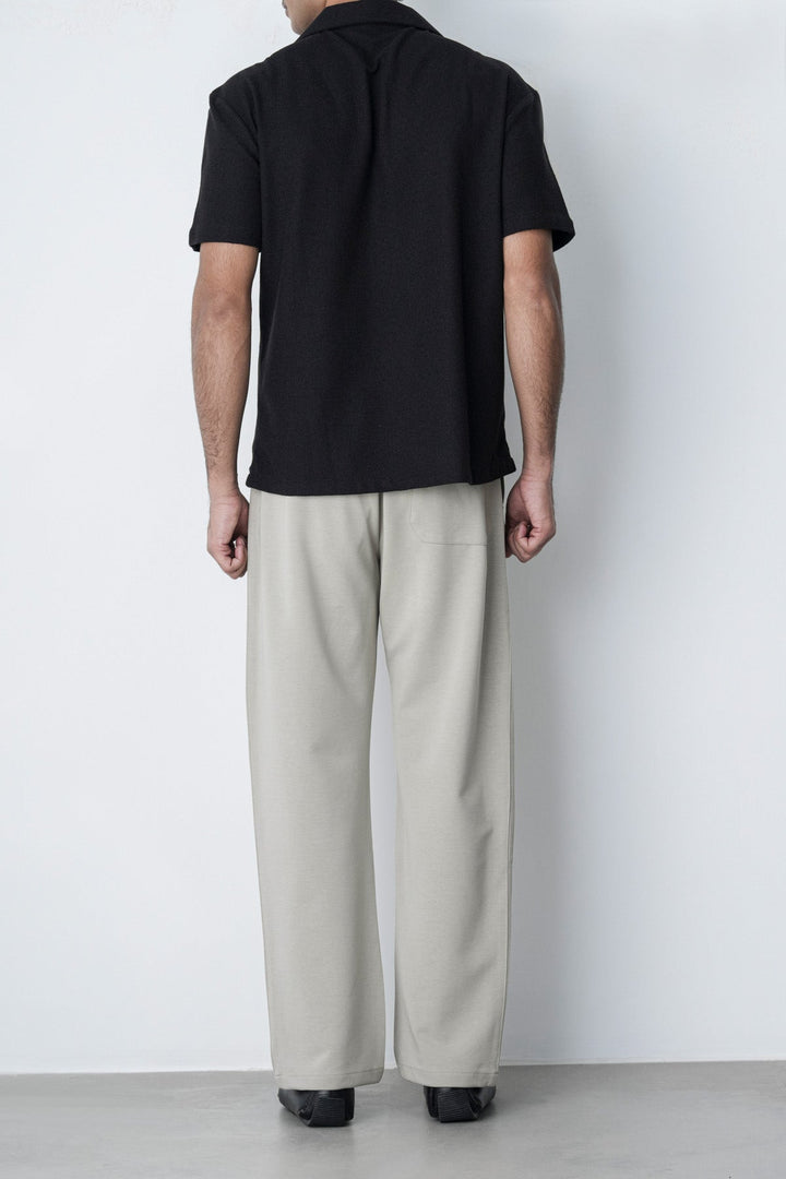 BLACK RESORT COLLAR SHIRT