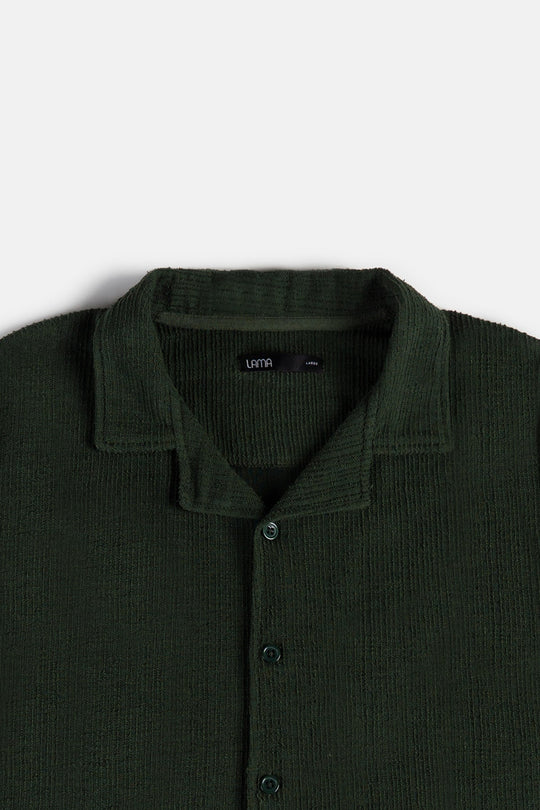 FOREST GREEN RESORT COLLAR SHIRT