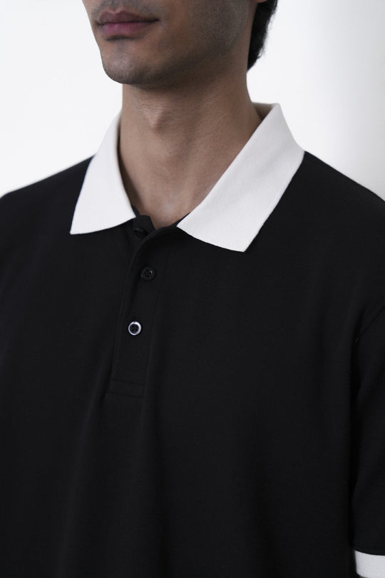 BLACK-HERITAGE CONTRAST POLO
