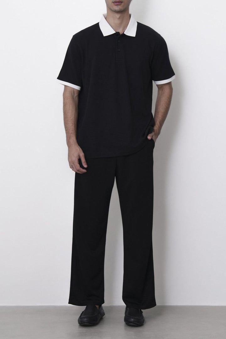 BLACK-HERITAGE CONTRAST POLO
