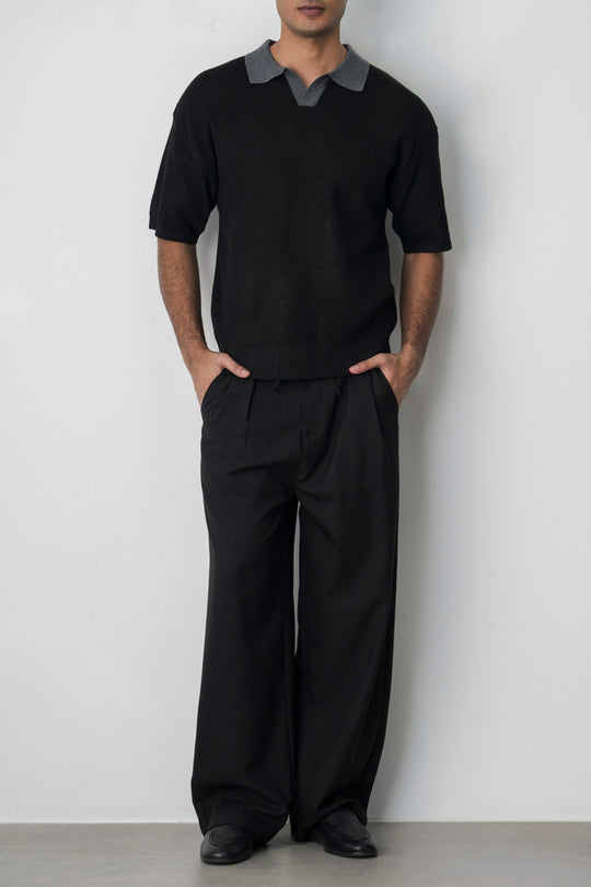 CONTRAST COLLAR POLO