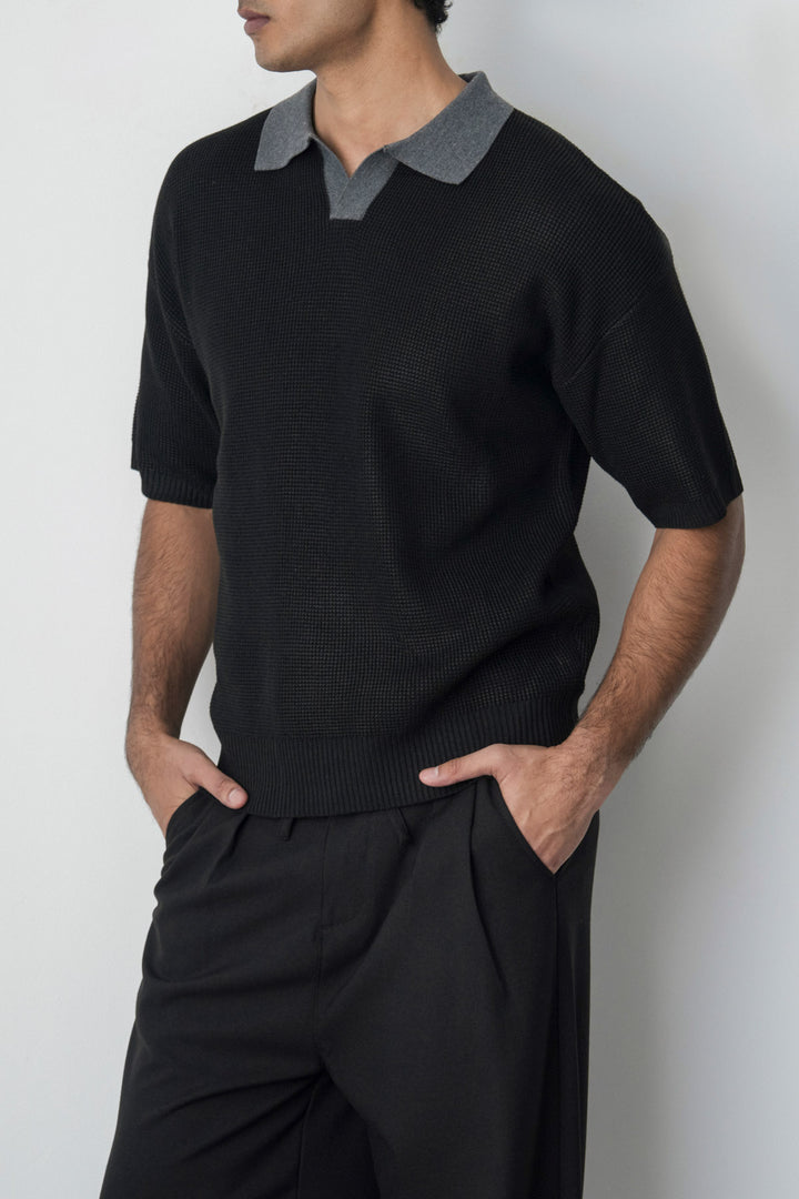 CONTRAST COLLAR POLO
