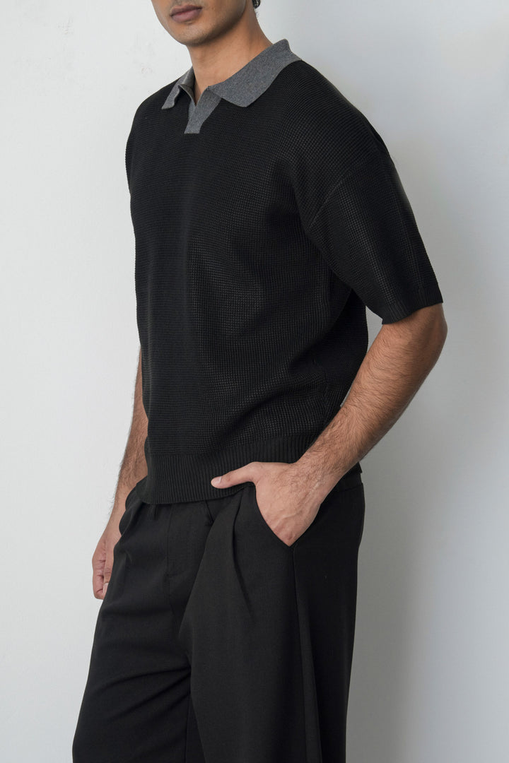 CONTRAST COLLAR POLO