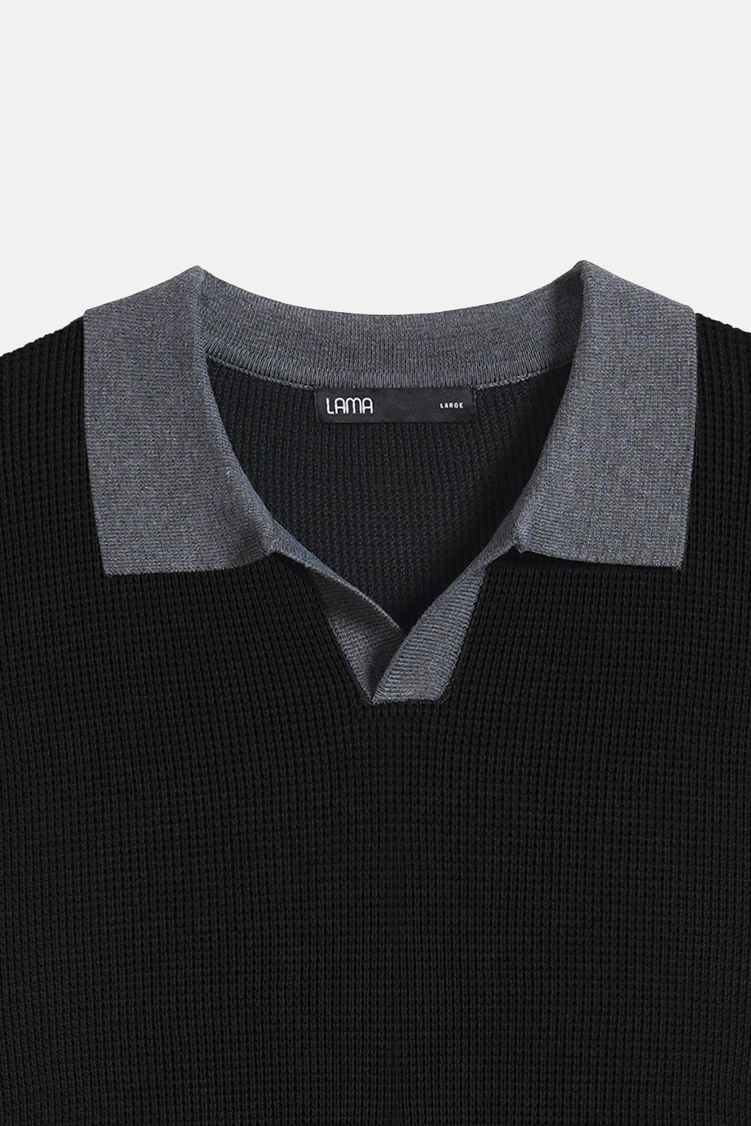 BLACK CONTRAST COLLAR POLO