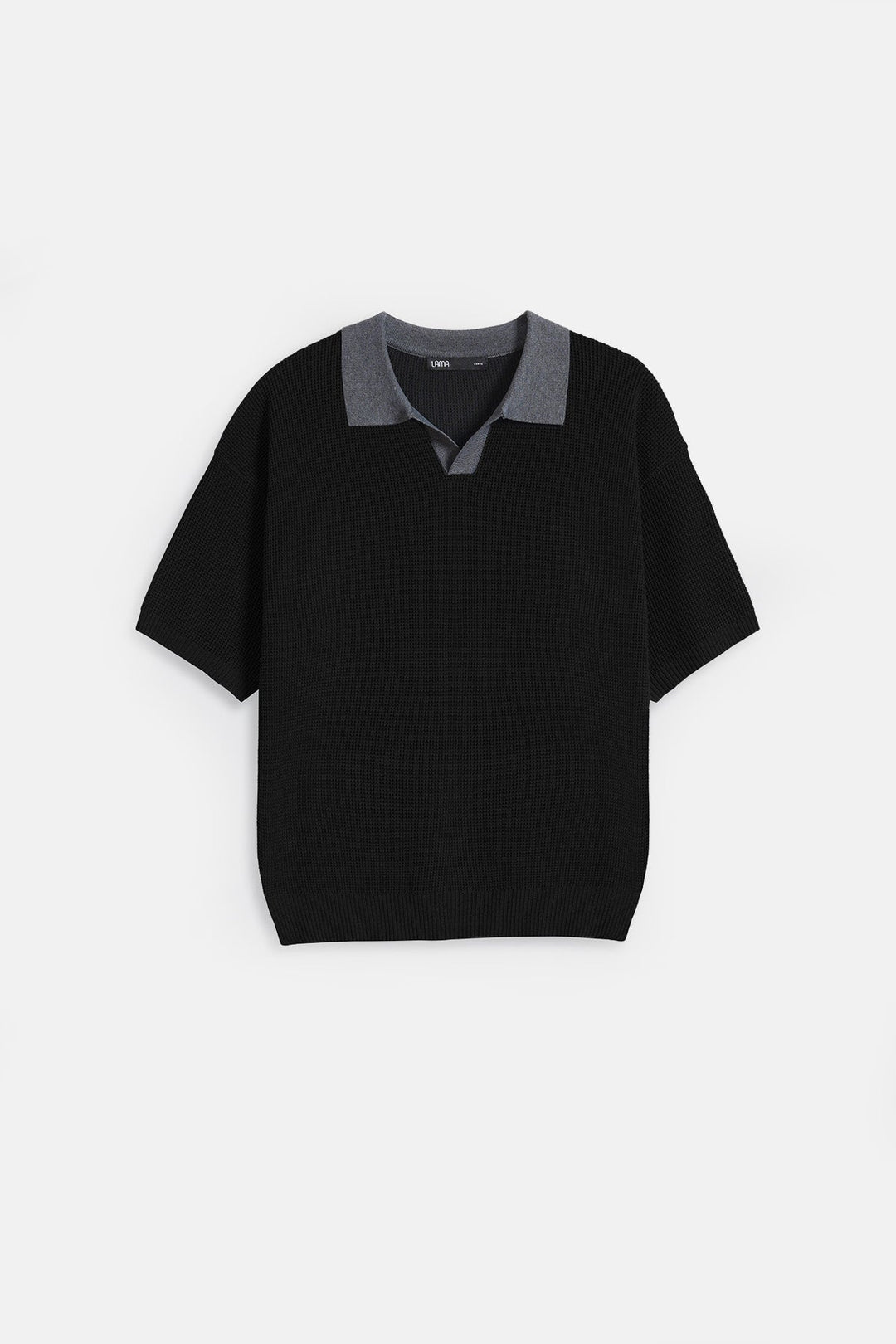 BLACK CONTRAST COLLAR POLO