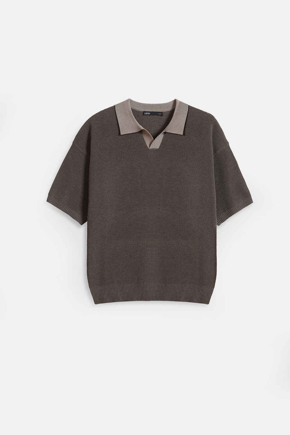 BROWN CONTRAST COLLAR POLO