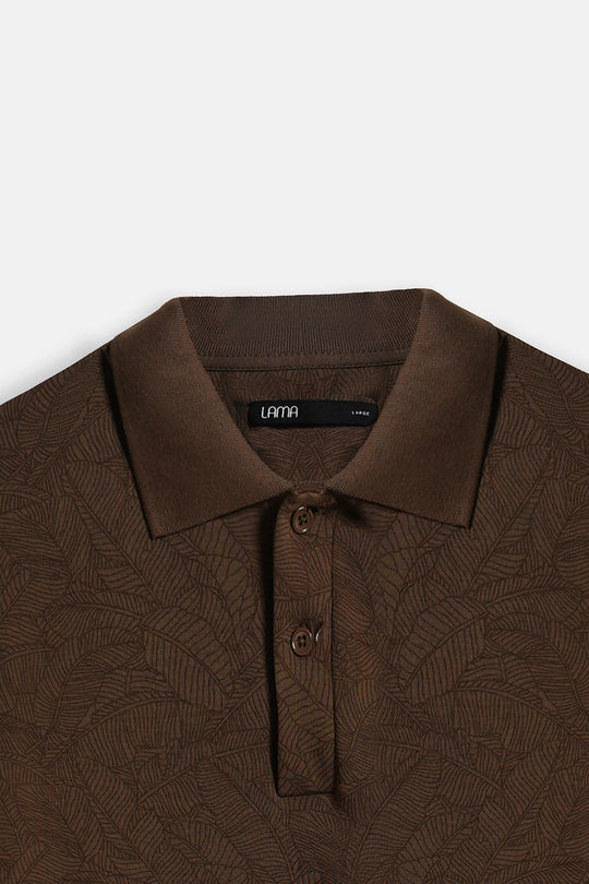 TONAL FOLIAGE PRINT POLO
