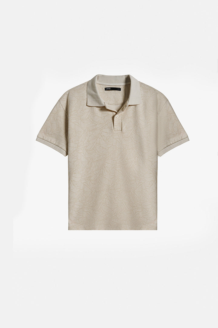 TONAL FOLIAGE PRINT POLO
