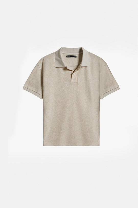 TONAL FOLIAGE PRINT POLO
