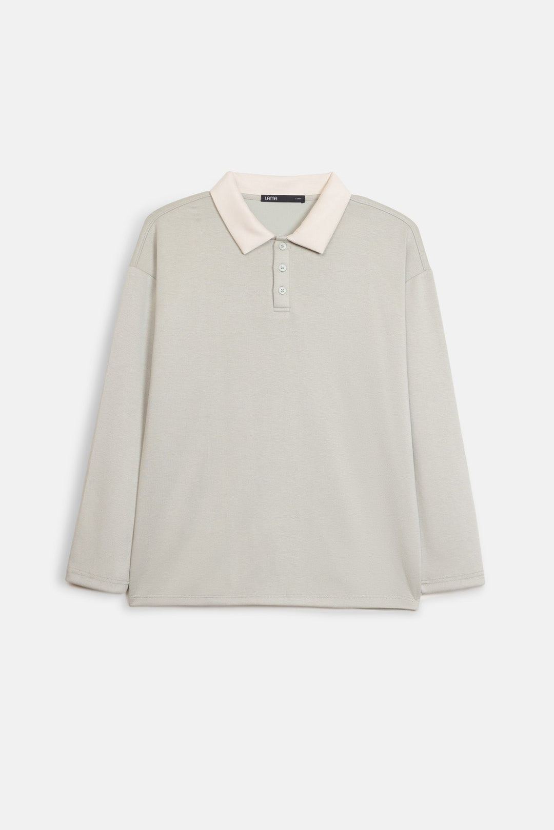 CONTRASTING COLLAR BASIC SHIRT