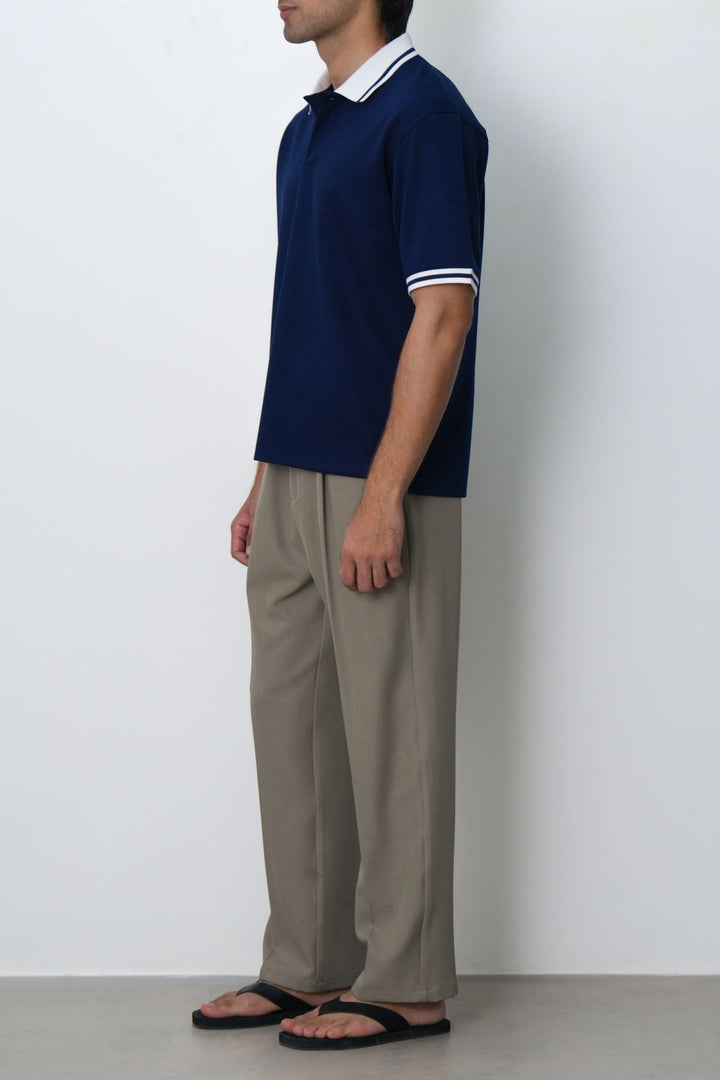 NAVY CONTRAST TRIM POLO