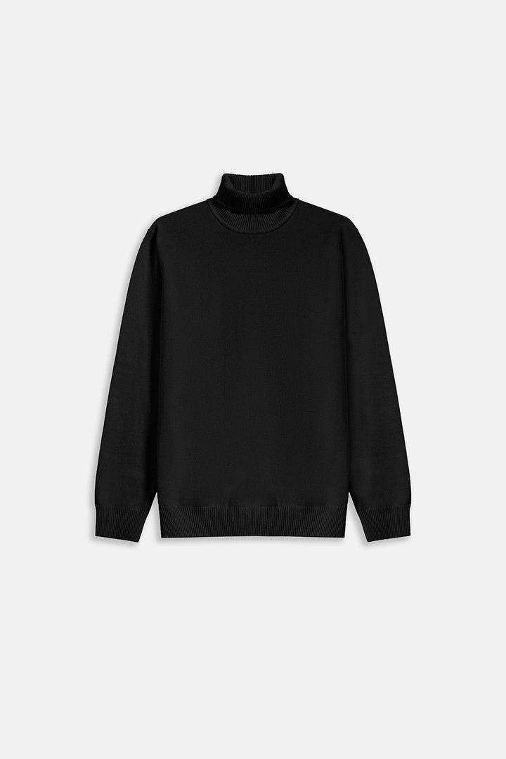 BLACK ESSENTIAL TURTLENECK