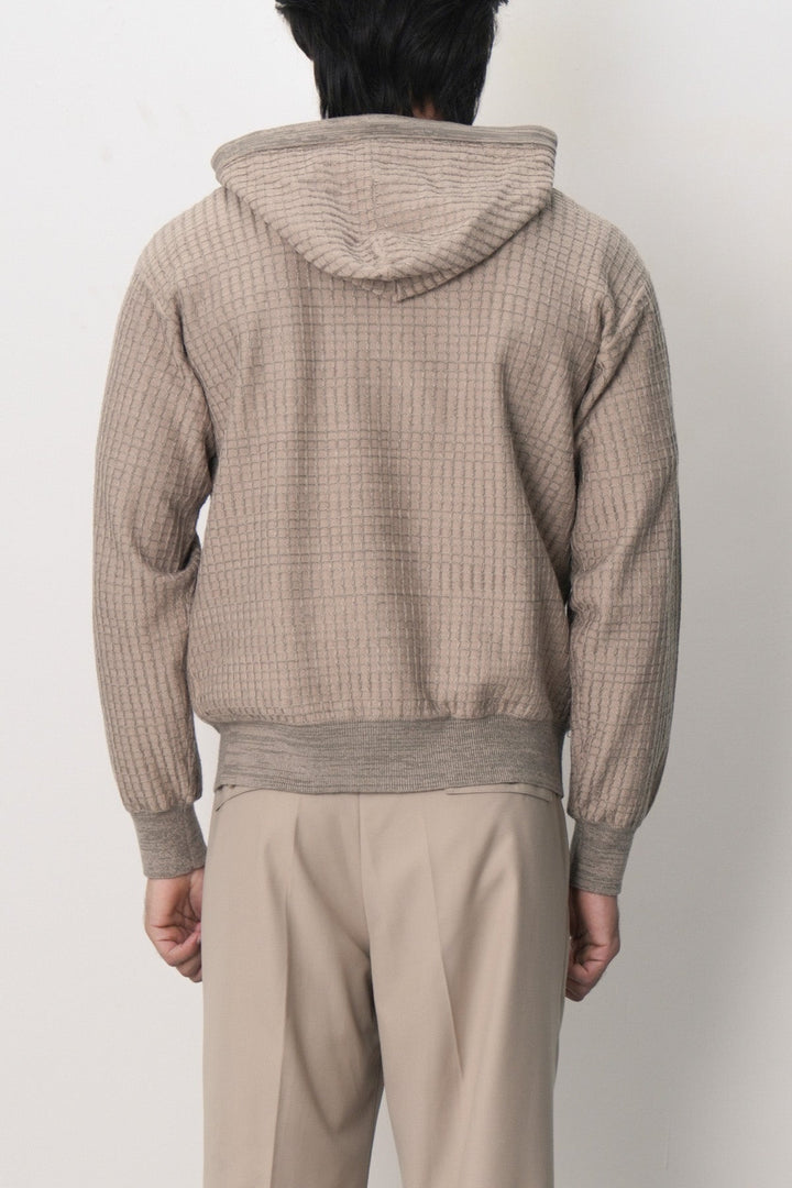 WAFFLE KNIT HOODIE