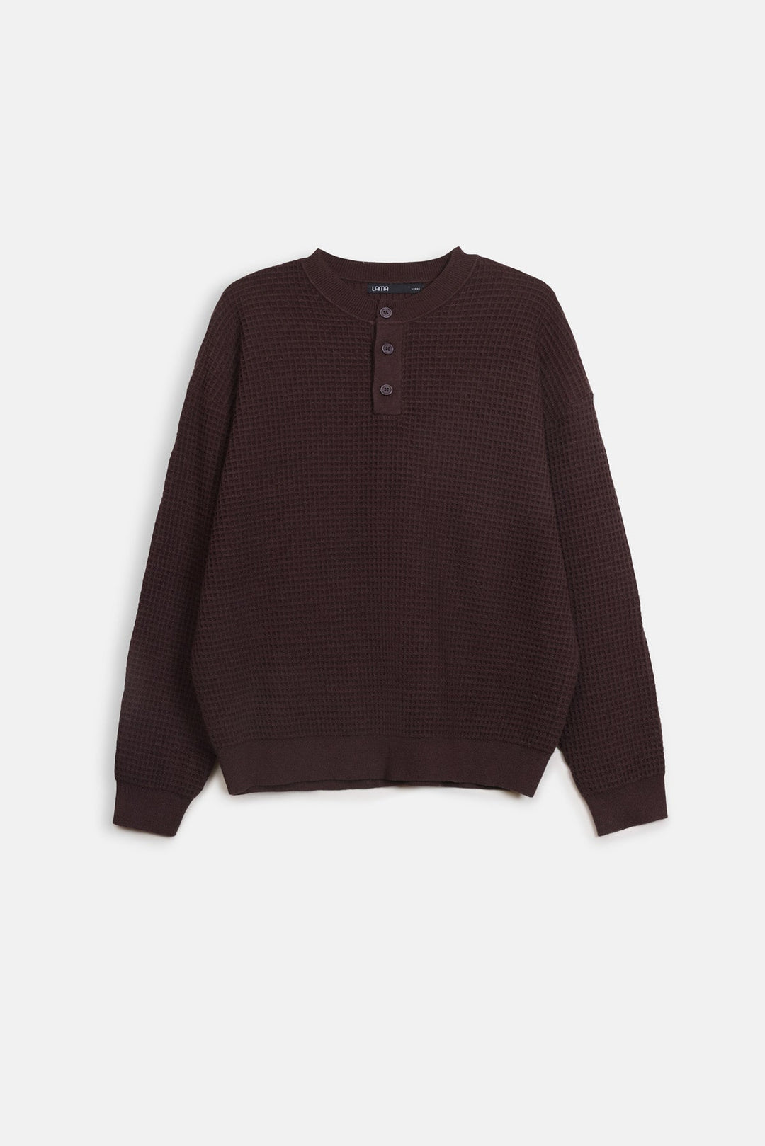 WAFFLE KNIT HENLEY