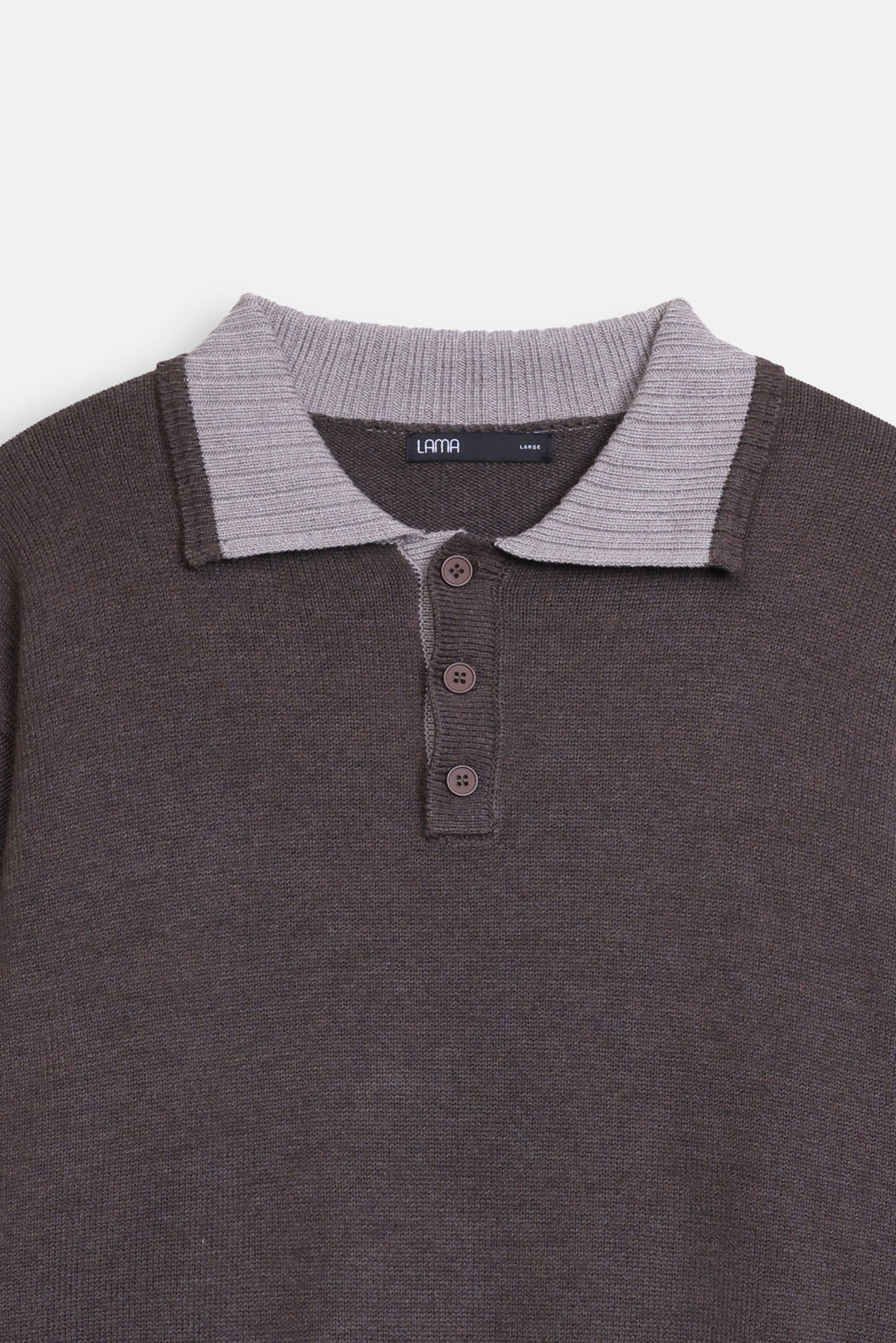 RELAXED KNIT POLO SWEATER