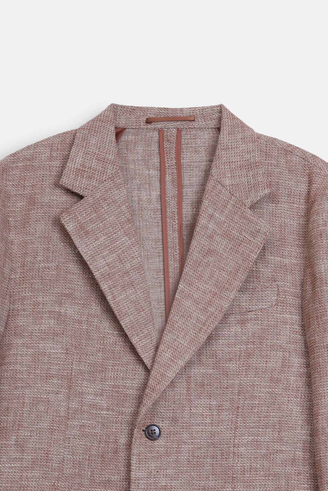 TEXTURED UNLINED LINEN BLAZER