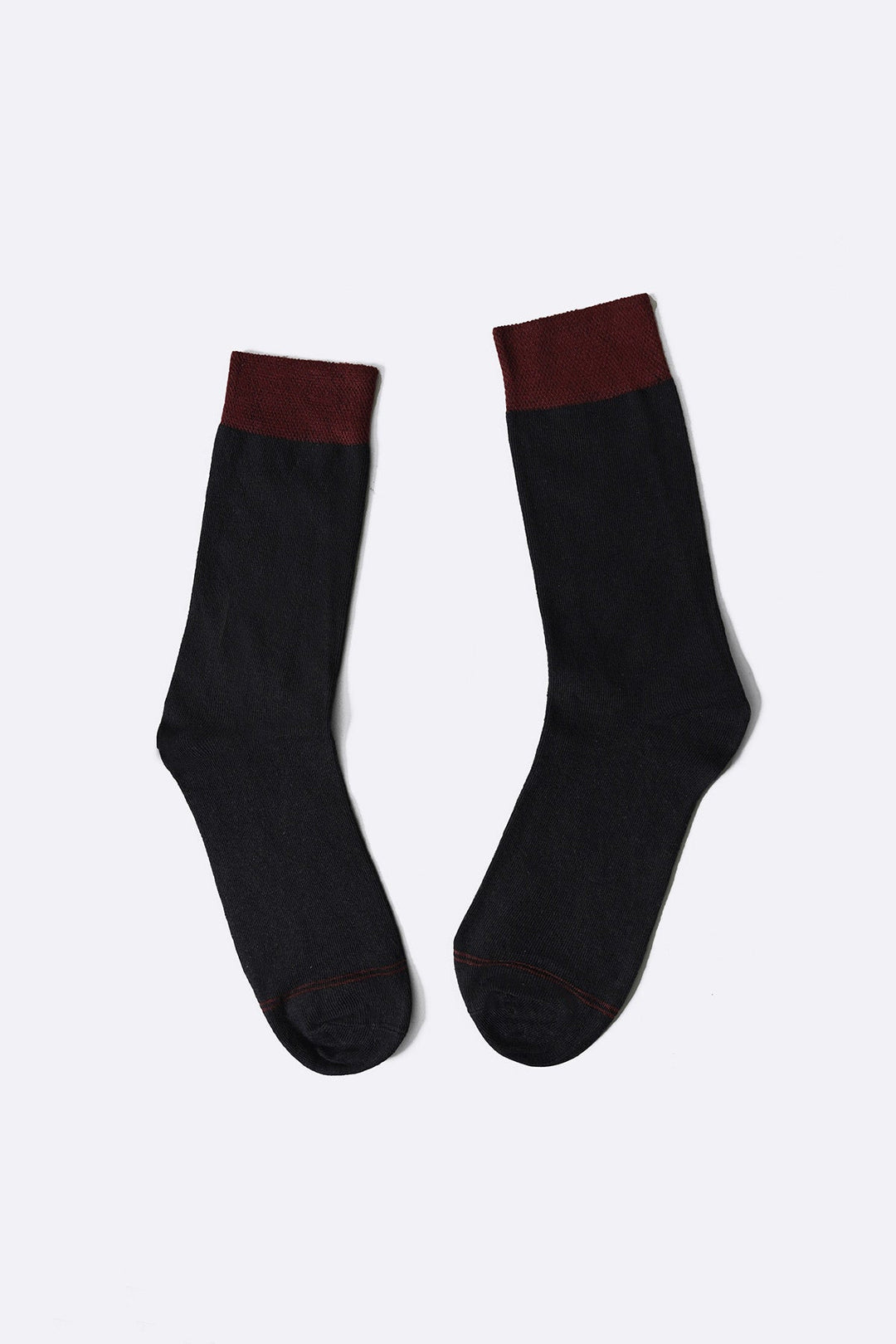 MAROON CREW LENGTH SOCKS WITH STRIPE