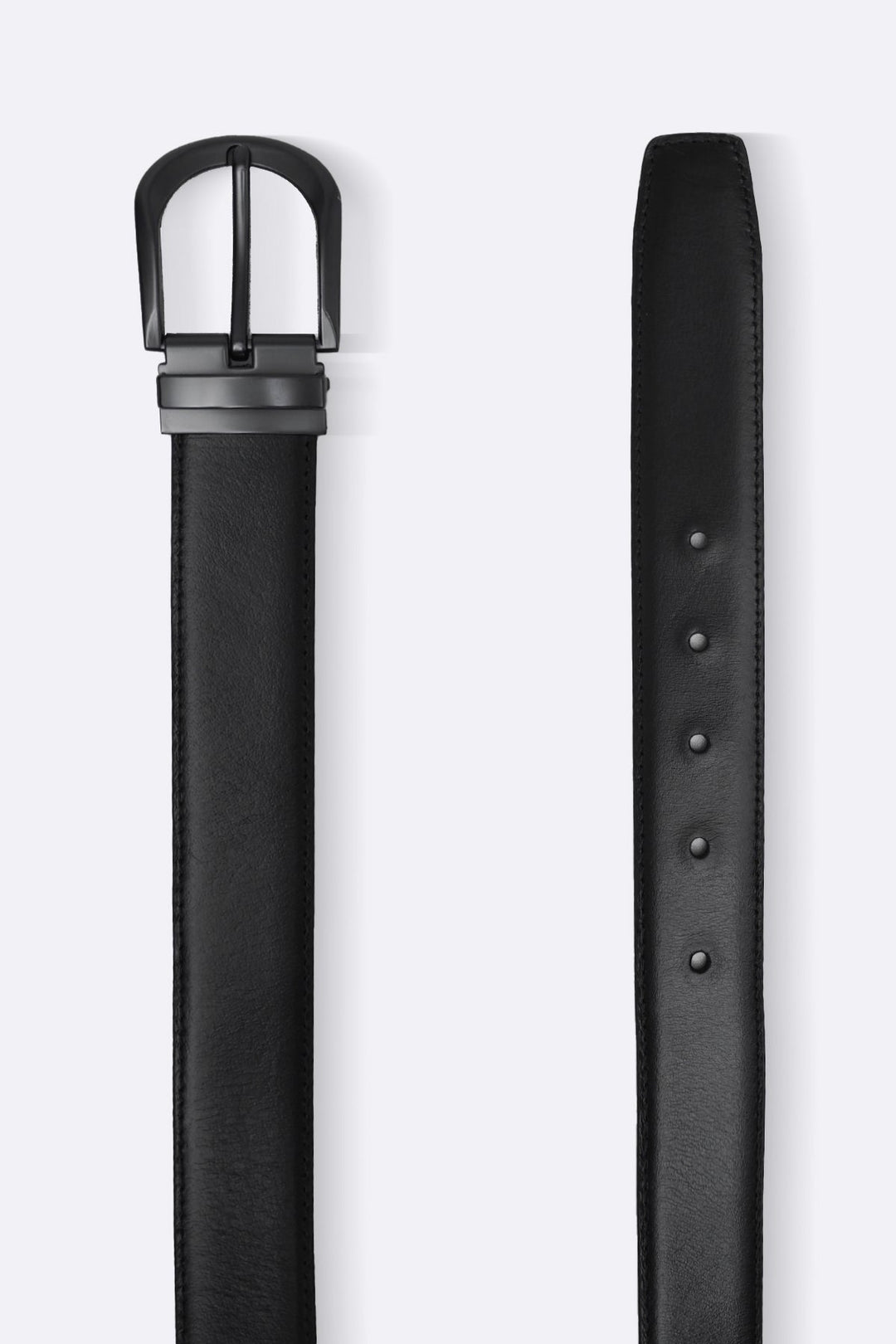 BLACK COFFEE SMART DUAL-SIDE LEATHER BELT