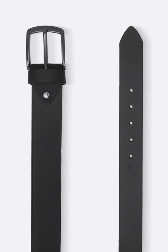 BLACK WIDE LEATHER BELT