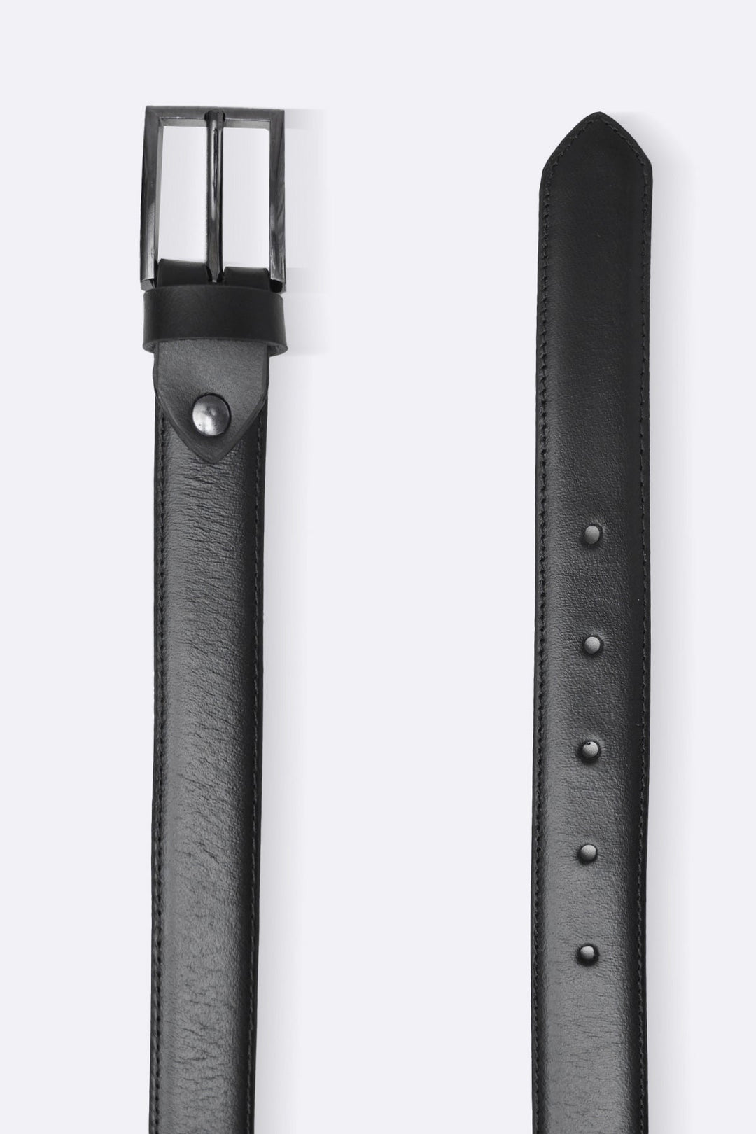 BLACK BROWN MINIMALIST LEATHER BELT