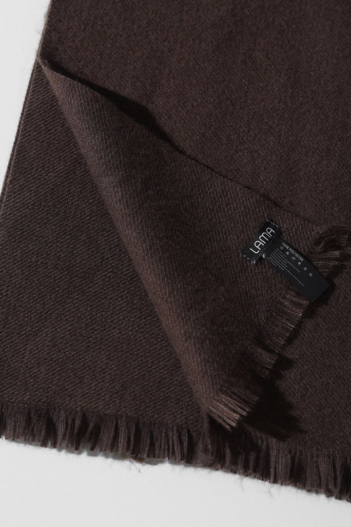 COFFEE SOFT BRUSHED SCARF