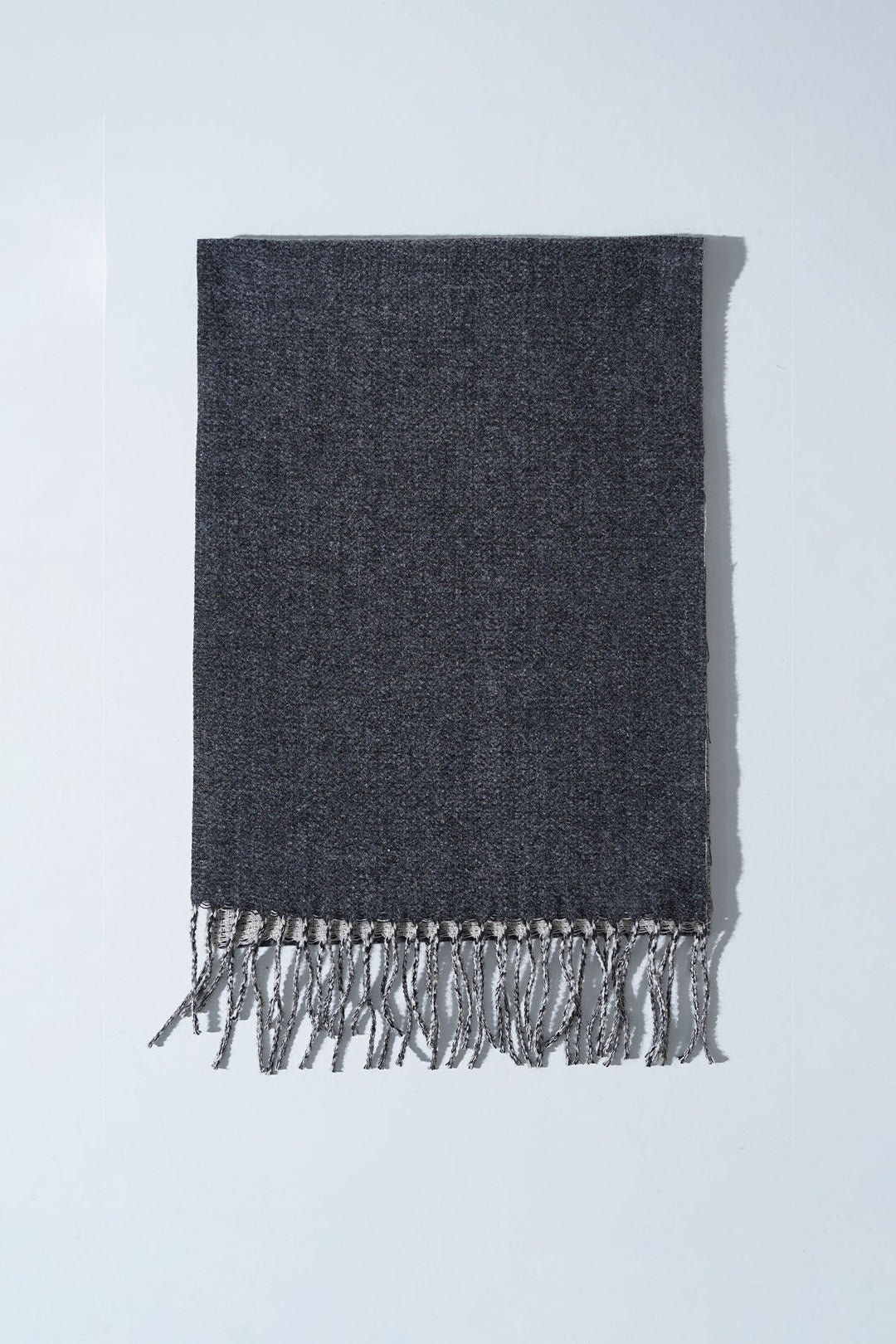 GREY CREAM CONTRAST WEAVE REVERSIBLE SCARF