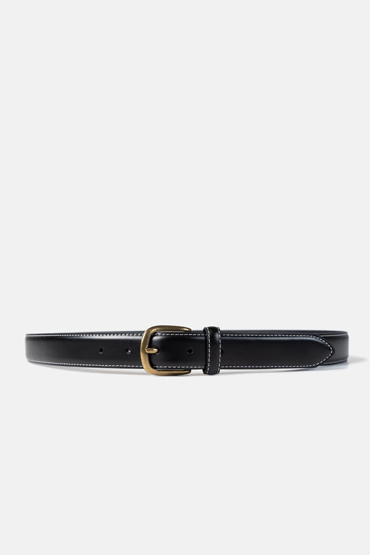 Saddle Stitch Leather Belt