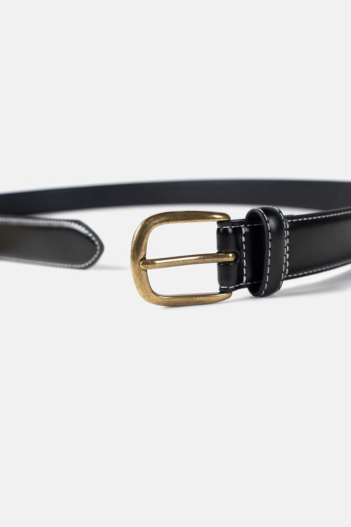 Saddle Stitch Leather Belt