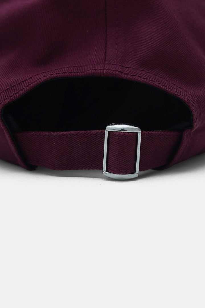 MAROON-MONOTONE COTTON CAP