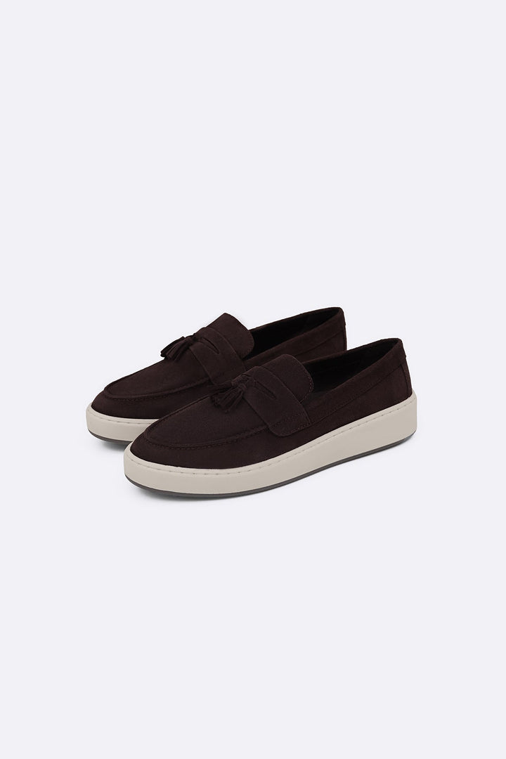 SUEDE LEATHER TASSEL LOAFERS